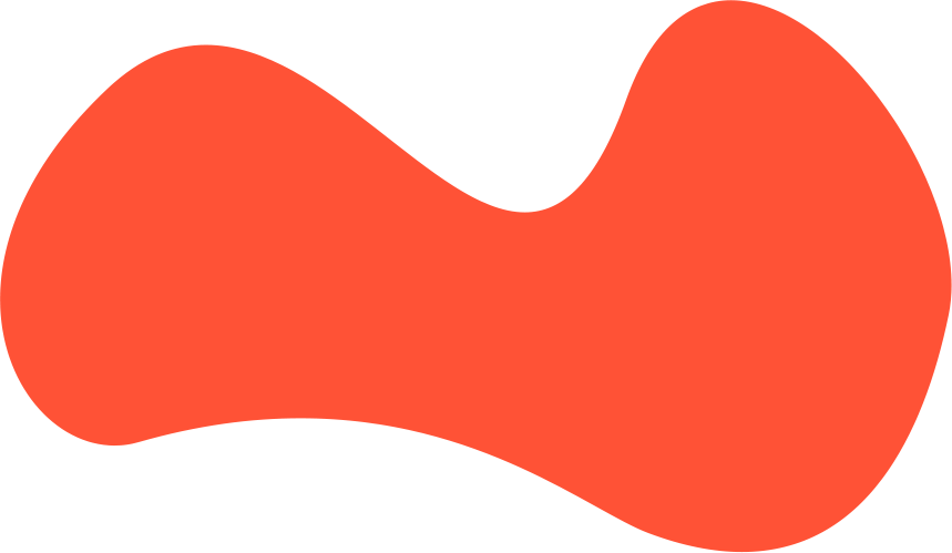 A red blob shape